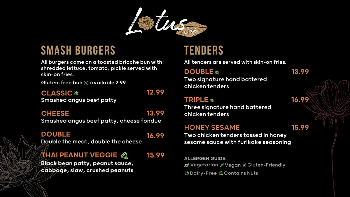Lotus Cafe Menu 3